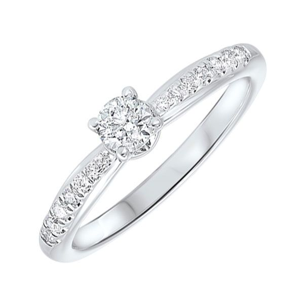 Engagement Ring with 1/2 Carat TW of Diamonds in 14kt White Gold