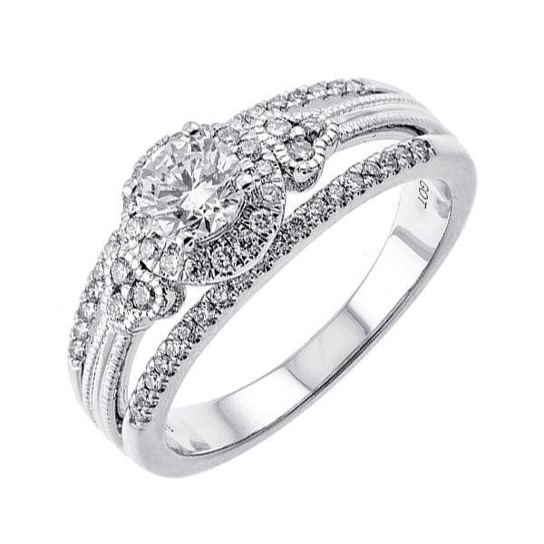 14KT White Gold & Diamond Classic Book Cash & Carry Engagement Ring    - 7/8 ctw Grayson & Co. Jewelers Iron Mountain, MI