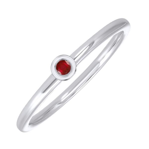 14Kt White Gold Ruby (1/20 Ctw) Ring Harris Jeweler Troy, OH