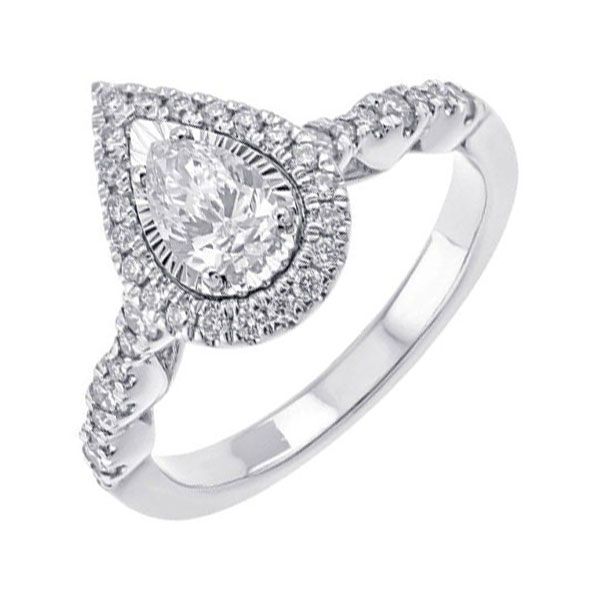 14KT White Gold & Diamond Classic Book Engagement Ring  - 7/8 ctw Grayson & Co. Jewelers Iron Mountain, MI