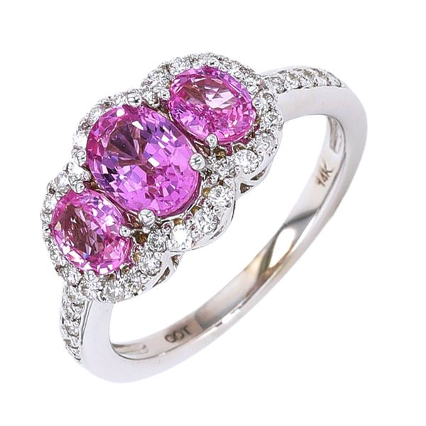 Miller's Fine Jewelry - 14K WHITE GOLD WITH DIAMOND AND SAPPHIRE