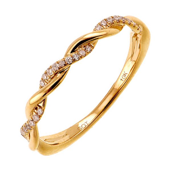 10Kt Yellow Gold Diamond (1/20Ctw) Band Harris Jeweler Troy, OH