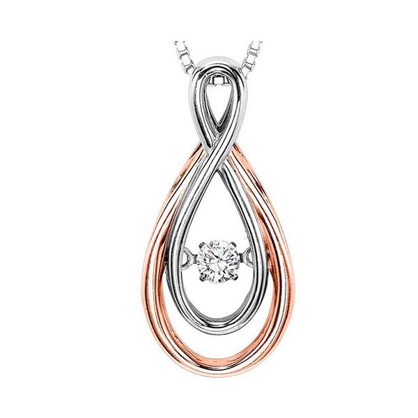 14KT Pink Gold & Diamonds Rhythm Of Love Neckwear Pendant  - 1/10 cts Grayson & Co. Jewelers Iron Mountain, MI