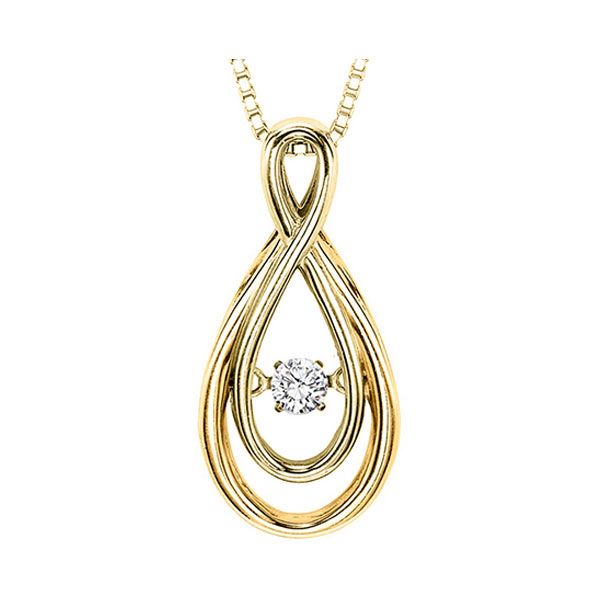 14KT Yellow Gold & Diamonds Rhythm Of Love Neckwear Pendant  - 1/10 cts Milano Jewelers Pembroke Pines, FL
