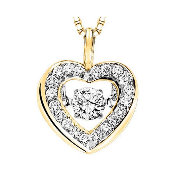 14KT Yellow Gold & Diamonds Rhythm Of Love Neckwear Pendant  - 1/3 cts Windham Jewelers Windham, ME