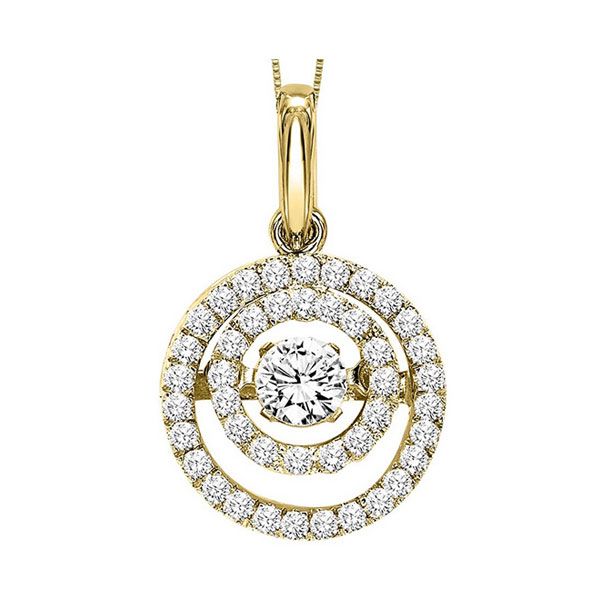14KT Yellow Gold & Diamonds Rhythm Of Love Neckwear Pendant  - 3/8 cts Harris Jeweler Troy, OH