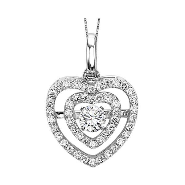 14KT White Gold & Diamonds Rhythm Of Love Neckwear Pendant  - 3/8 cts Milano Jewelers Pembroke Pines, FL