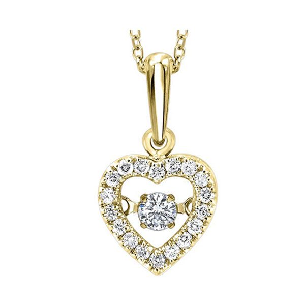 10KT Yellow Gold & Diamonds Rhythm Of Love Neckwear Pendant  - 1/5 cts Maharaja's Fine Jewelry & Gift Panama City, FL