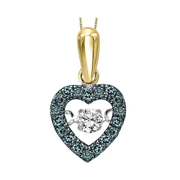 10KT Yellow Gold & Diamonds Rhythm Of Love Neckwear Pendant  - 1/5 cts Gala Jewelers Inc. White Oak, PA