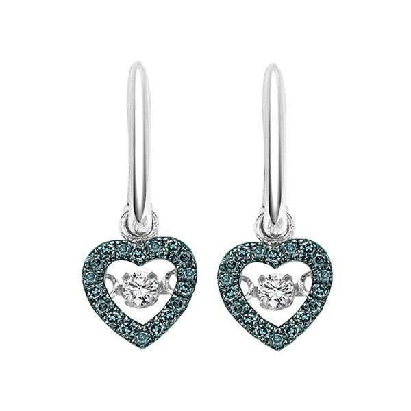 14KT White Gold & Diamonds Rhythm Of Love Fashion Earrings  - 1/5 cts Harris Jeweler Troy, OH
