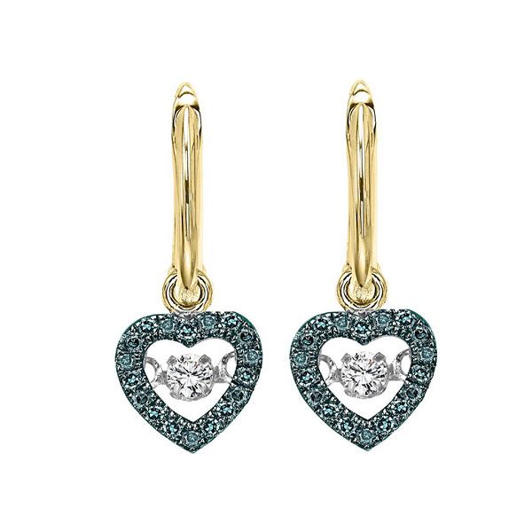 14KT Yellow Gold & Diamonds Rhythm Of Love Fashion Earrings  - 1/5 cts Patterson's Diamond Center Mankato, MN