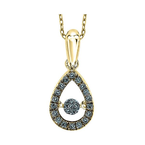 14KT Yellow Gold & Diamonds Rhythm Of Love Neckwear Pendant  - 1/5 cts Gaines Jewelry Flint, MI