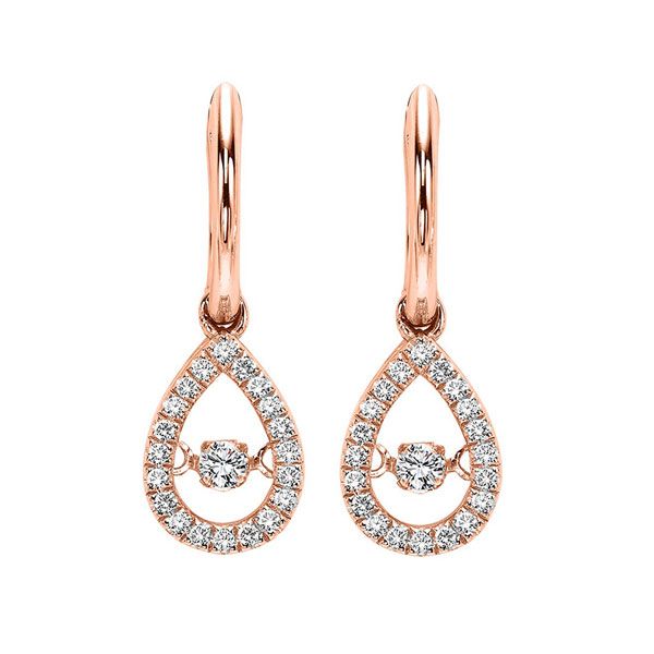 10KT Pink Gold & Diamonds Rhythm Of Love Fashion Earrings  - 1/5 cts Ware's Jewelers Bradenton, FL