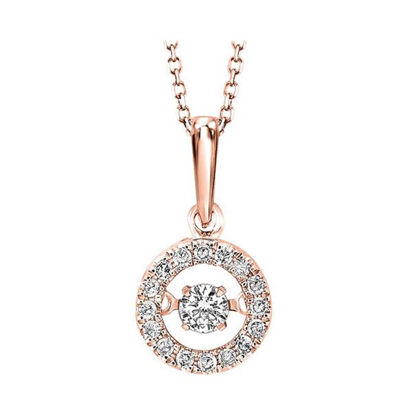 10KT Pink Gold & Diamonds Rhythm Of Love Neckwear Pendant  - 1/5 cts Grayson & Co. Jewelers Iron Mountain, MI