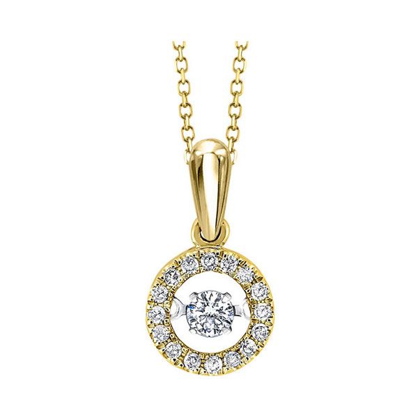 10KT Yellow Gold & Diamonds Rhythm Of Love Neckwear Pendant  - 1/5 cts Windham Jewelers Windham, ME