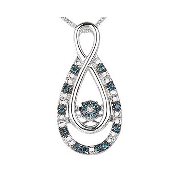 Silver (SLV 995) Diamonds Rhythm Of Love Neckwear Pendant  - 1/10 cts Windham Jewelers Windham, ME