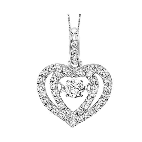 10KT White Gold & Diamonds Rhythm Of Love Neckwear Pendant   - 1/3 cts K. Martin Jeweler Dodge City, KS
