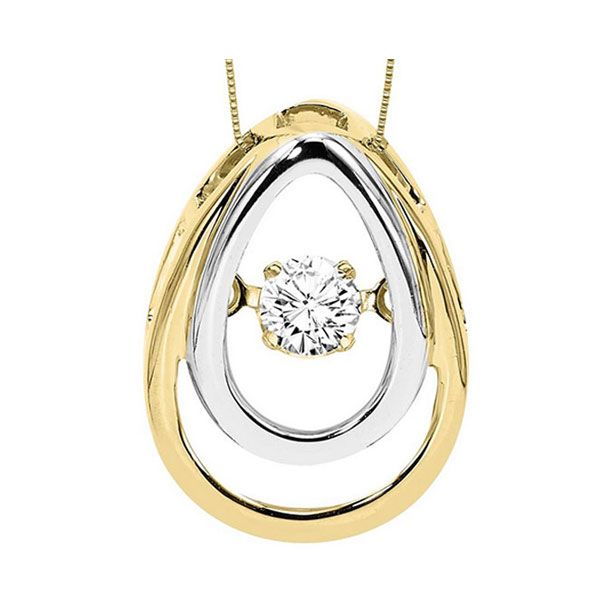 14KT Yellow Gold & Diamonds Rhythm Of Love Neckwear Pendant  - 1/8 cts Milano Jewelers Pembroke Pines, FL