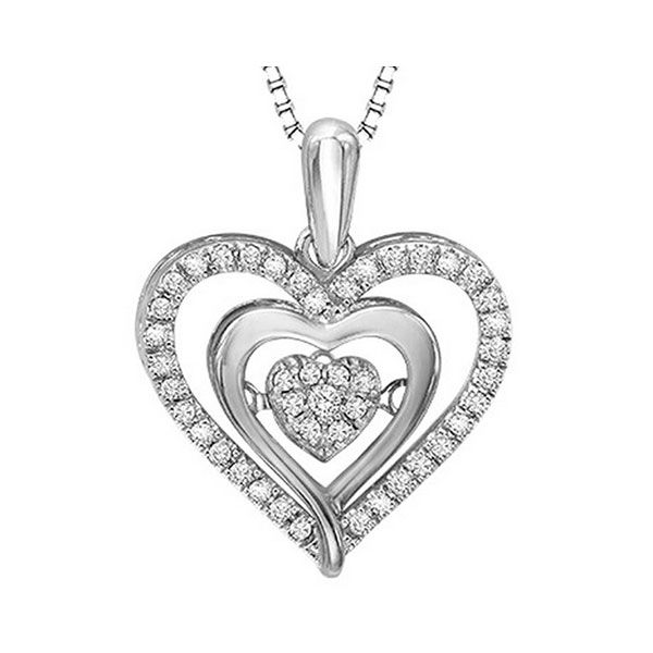 10KT White Gold & Diamonds Rhythm Of Love Neckwear Pendant  - 1/5 cts Branham's Jewelry East Tawas, MI