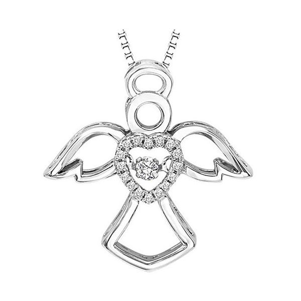 Silver (SLV 995) Diamonds Rhythm Of Love Neckwear Pendant  - 1/10 cts Grayson & Co. Jewelers Iron Mountain, MI