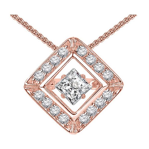 14KT Pink Gold & Diamonds Rhythm Of Love Neckwear Pendant   - 1/4 cts Milano Jewelers Pembroke Pines, FL