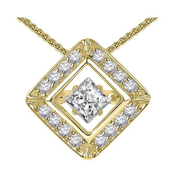 14KT Yellow Gold & Diamonds Rhythm Of Love Neckwear Pendant  - 1/2 cts Harris Jeweler Troy, OH