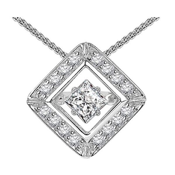 14KT White Gold & Diamonds Rhythm Of Love Neckwear Pendant  - 7/8 cts Don's Jewelry & Design Washington, IA