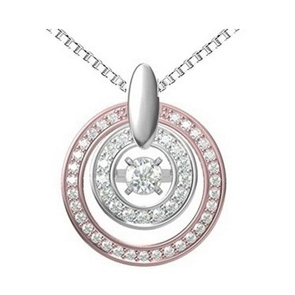 14KT White & Pink Gold & Diamonds Rhythm Of Love Neckwear Pendant  - 1/2 cts Grayson & Co. Jewelers Iron Mountain, MI