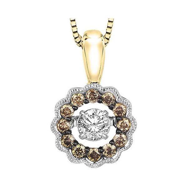 14KT Yellow Gold & Diamonds Rhythm Of Love Neckwear Pendant   - 3/8 cts Grayson & Co. Jewelers Iron Mountain, MI