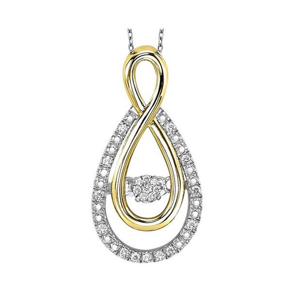Silver (SLV 995) Diamonds Rhythm Of Love Neckwear Pendant  - 1/10 cts Milano Jewelers Pembroke Pines, FL