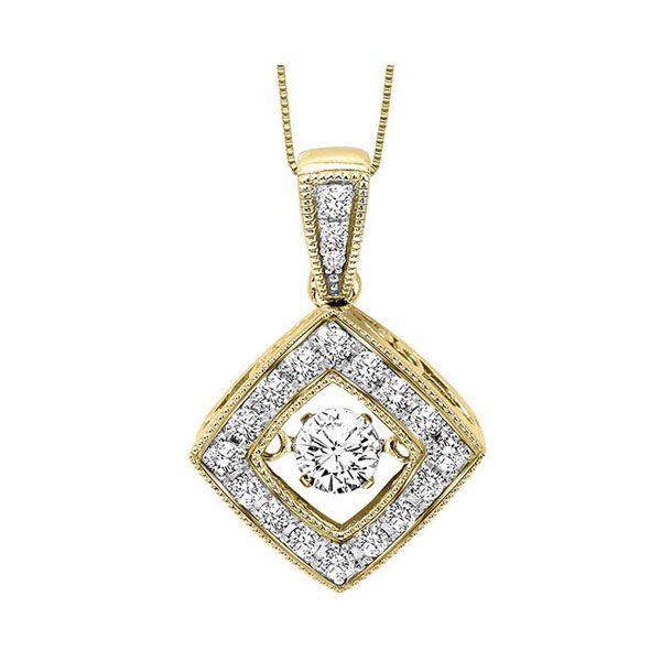 14KT Yellow Gold & Diamonds Rhythm Of Love Neckwear Pendant  - 1/3 cts Don's Jewelry & Design Washington, IA