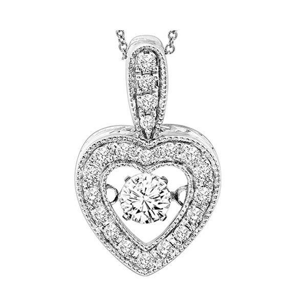 14KT White Gold & Diamonds Rhythm Of Love Neckwear Pendant  - 1/3 cts Don's Jewelry & Design Washington, IA