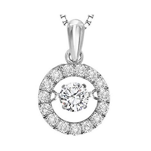 14KT White Gold & Diamonds Rhythm Of Love Neckwear Pendant  - 1/5 cts Gaines Jewelry Flint, MI
