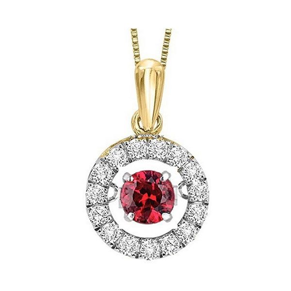 14KT Yellow Gold & Diamonds Rhythm Of Love Neckwear Pendant  - 1/8 cts Don's Jewelry & Design Washington, IA