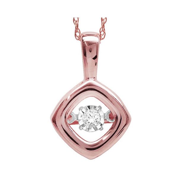 14KT Pink Gold & Diamonds Rhythm Of Love Neckwear Pendant  - 1/5 cts K. Martin Jeweler Dodge City, KS
