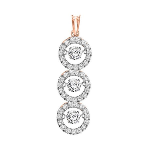 14KT Pink Gold & Diamonds Rhythm Of Love Neckwear Pendant  - 2 cts Harris Jeweler Troy, OH