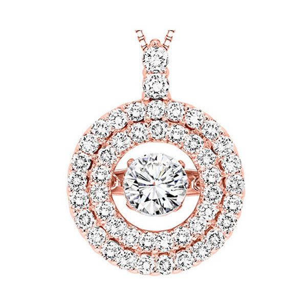 14KT Pink Gold & Diamonds Rhythm Of Love Neckwear Pendant  - 1 cts Harris Jeweler Troy, OH