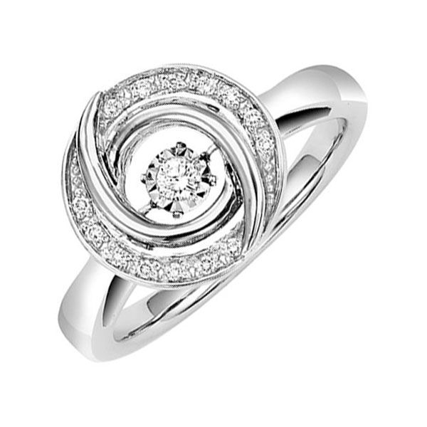 Silver (SLV 995) Diamonds Rhythm Of Love Fashion Ring  - 1/10 cts Gala Jewelers Inc. White Oak, PA