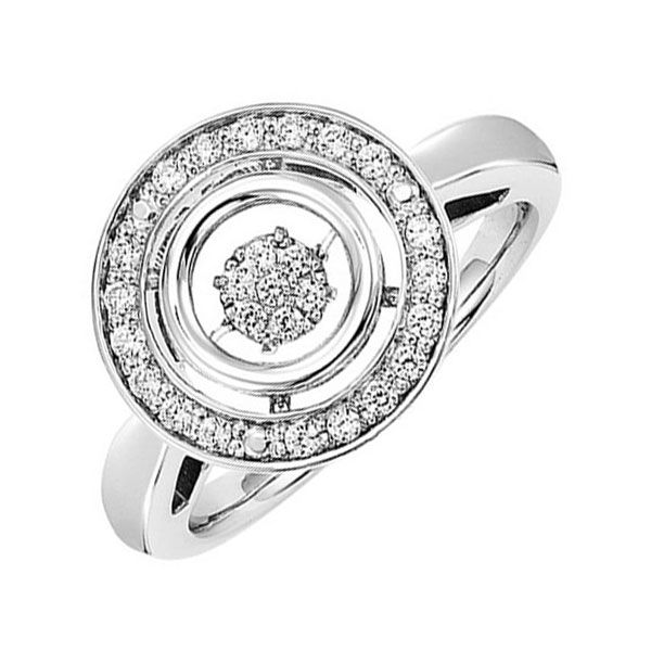 10KT White Gold & Diamonds Rhythm Of Love Fashion Ring  - 1/4 cts Harris Jeweler Troy, OH