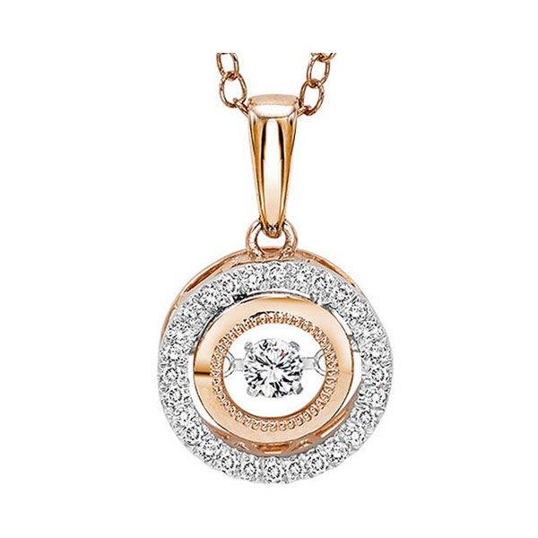 14KT Pink Gold & Diamonds Rhythm Of Love Neckwear Pendant  - 1/6 cts Ware's Jewelers Bradenton, FL