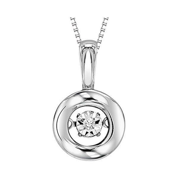 10KT White Gold & Diamonds Rhythm Of Love Neckwear Pendant  - 1/10 cts Gala Jewelers Inc. White Oak, PA