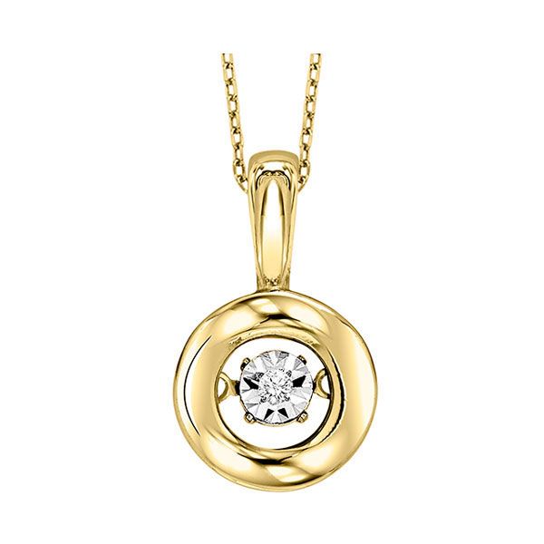 10KT Yellow Gold & Diamonds Rhythm Of Love Neckwear Pendant  - 1/10 cts Don's Jewelry & Design Washington, IA