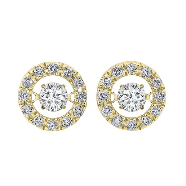 14KT Yellow Gold & Diamonds Rhythm Of Love Fashion Earrings  - 3/4 cts Layne's Jewelry Gonzales, LA
