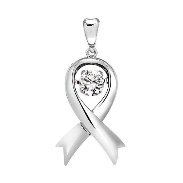 14KT White Gold & Diamonds Rhythm Of Love Neckwear Pendant  - 1/4 cts Harris Jeweler Troy, OH