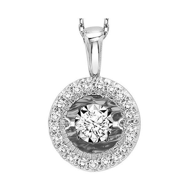 14KT White Gold & Diamonds Rhythm Of Love Neckwear Pendant  - 1/6 cts Branham's Jewelry East Tawas, MI