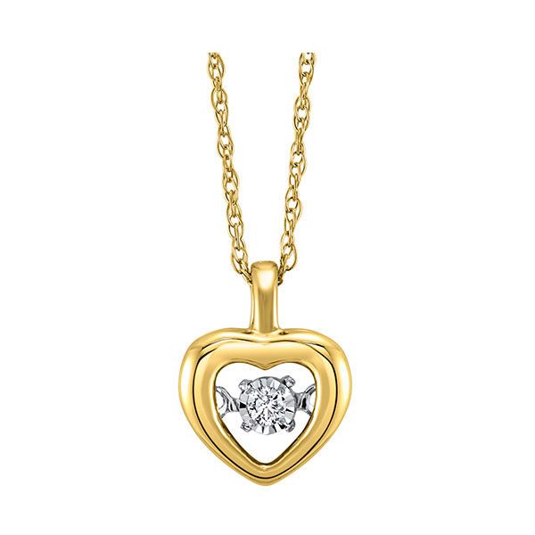 10KT Yellow Gold & Diamonds Rhythm Of Love Neckwear Pendant  - 1/10 cts Gaines Jewelry Flint, MI