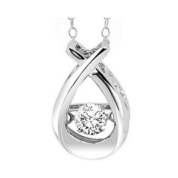 14KT White Gold & Diamonds Rhythm Of Love Neckwear Pendant  - 1/4 cts Grayson & Co. Jewelers Iron Mountain, MI