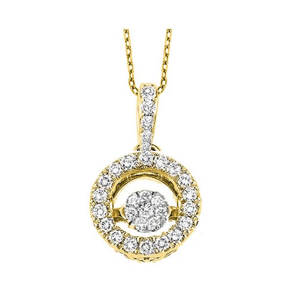 14KT Yellow Gold & Diamonds Rhythm Of Love Neckwear Pendant  - 3/8 cts Gala Jewelers Inc. White Oak, PA
