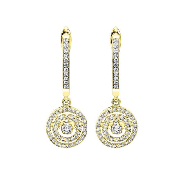 14KT Yellow Gold & Diamonds Rhythm Of Love Fashion Earrings  - 1/2 cts Patterson's Diamond Center Mankato, MN