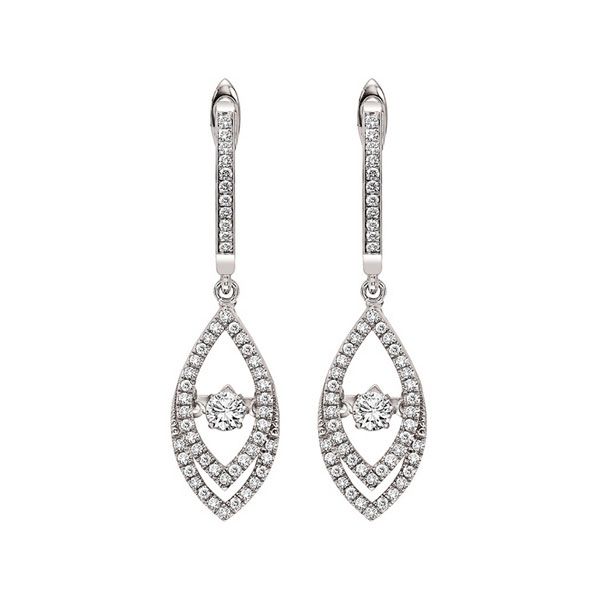 14KT White Gold & Diamonds Rhythm Of Love Fashion Earrings  - 1/2 cts Gaines Jewelry Flint, MI